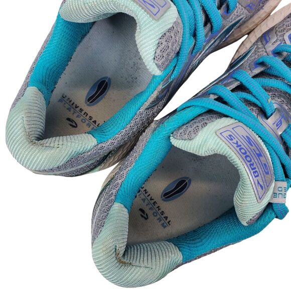 BROOKS Shoes GTS-16 Womens Size 8.5 Silver Blue Running Athletic 1202031B170 - Picture 9 of 13